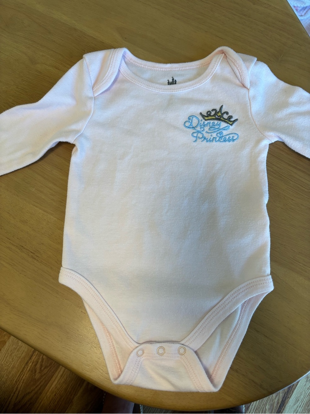 Disney Light Pink Long-Sleeve Princess Bodysuit